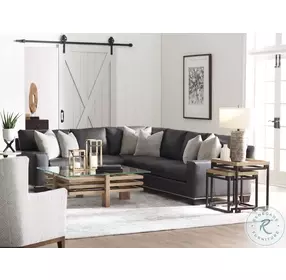 Los Altos Natural Oak Stain And Aged Bronze Dolca Vita Nesting Tables