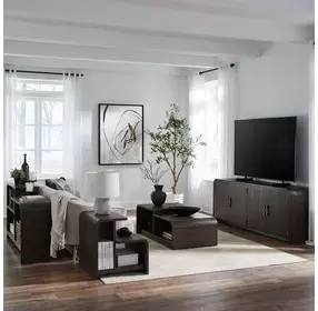 Perspectives Espresso Rectangular Sofa Table