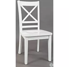 Simplicity Paperwhite Cross Back Side Chair Set of 2