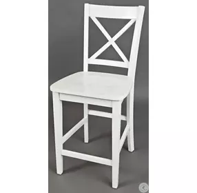Simplicity Paperwhite Cross Back Counter Height Stool Set of 2