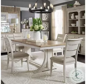 Farmhouse Reimagined Antique White And Chestnut Server