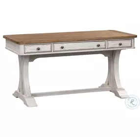 Farmhouse Reimagined Antique White And Chestnut Home Office Set