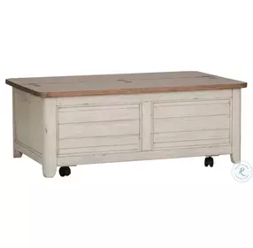 Farmhouse Reimagined Antique White And Chestnut Occasional Table Set