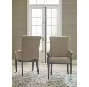 Bellagio Noelle Elm Upholstered Arm Chair Set of 2