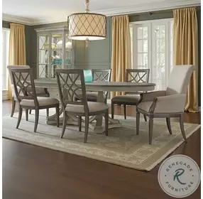 Bellagio Leopold Versaille and Elm Oval Extendable Dining Table