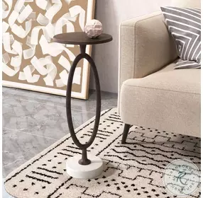 Bonita Bronze and White Accent Table