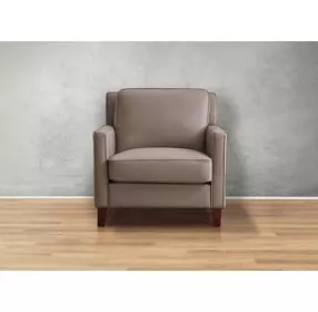 Arden Taupe Leather Upholstered Accent Chair