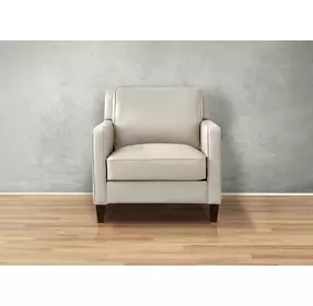 Arden Vanilla Leather Upholstered Accent Chair
