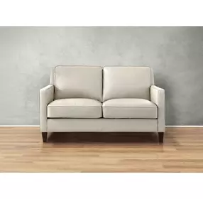 Arden Vanilla Leather 60" Loveseat