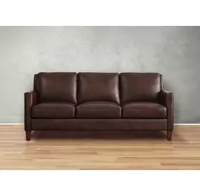 Arden Chestnut Leather 86" Sofa