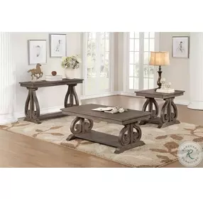 Toulon Distressed Dark Oak Sofa Table