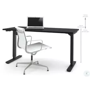 Universel 60" Black Electric Height Adjustable Table