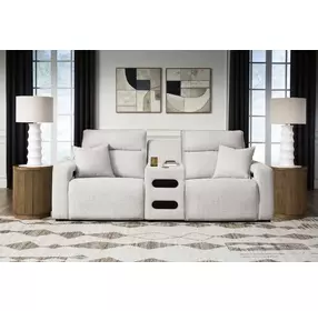 Modmax II Stone Performance Fabric 3 Piece Modular Power Reclining Sectional with USB Charging