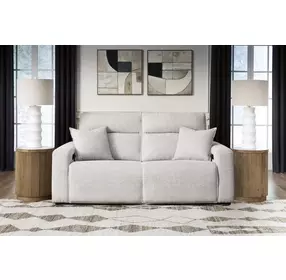Modmax II Stone Performance Fabric 2 Piece Modular Power Reclining Sectional Loveseat with USB Charging