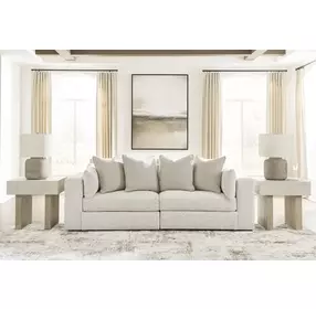 Stonecroft Manor Snowstone 2 Piece Modular Sectional Sofa with Pillows