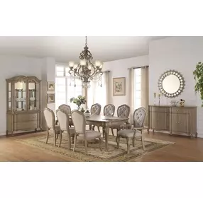 Chelmsford Antique Taupe 94" Extendable Rectangular Dining Table