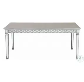 Varian Mirrored and Antique Platinum Extendable Rectangular Dining Room Set