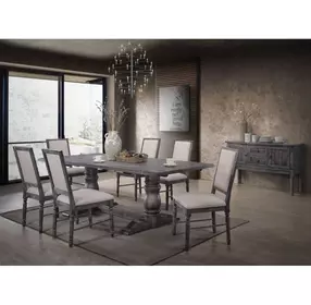 Leventis Weathered Gray 88" Rectangular Dining Table