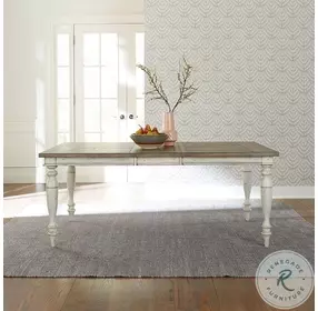Kensington Antique Linen And Weathered Gray Extendable Dining Room Set