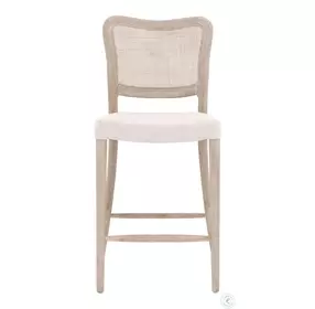 Cela Bisque And Natural Gray Oak Counter Height Stool