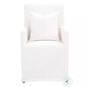 Shelter LiveSmart Peyton Pearl Performance Fabric Slipcover Arm Chair