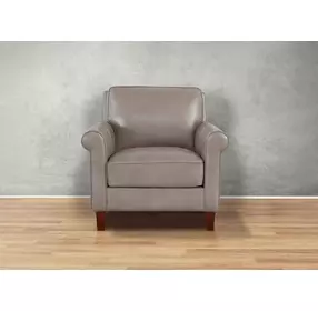 Lachlan Stone Leather Upholstered Accent Chair
