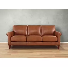 Lachlan Nutmeg Leather 84" Sofa