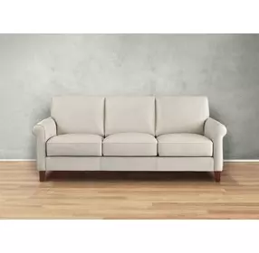 Lachlan Vanilla Leather 84" Sofa