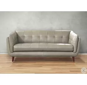 Sorella Slate Leather 84" Sofa