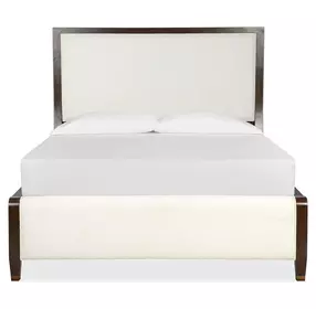 Timberlyn Espresso and Cream Upholstered Panel Bedroom Set