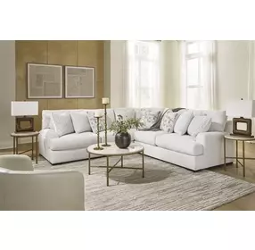 Wynncroft Manor Chalk Performance Fabric 3 Piece Modular Sectional