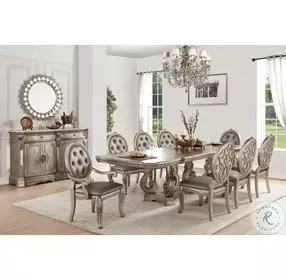 Northville Antique Silver 112" Extendable Rectangular Dining Table