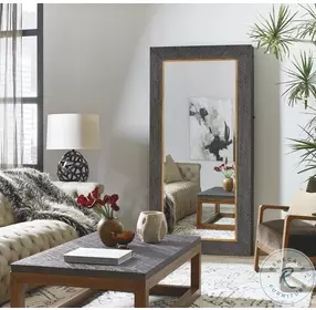 Big Sky Black Floor Mirror