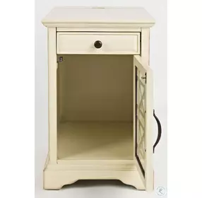 Craftsman Antique Cream Chairside Table