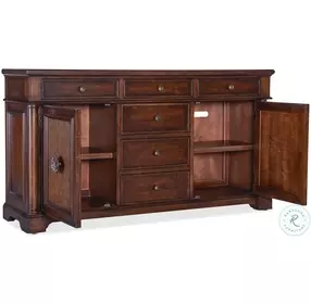 Charleston Maraschino Cherry 2 Door 6 Drawer Buffet