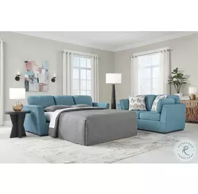 Keerwick Teal Queen Sofa Sleeper