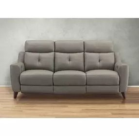 Cordell Slate Leather 86" Zero Gravity Power Reclining Sofa with Power Headrest and USB Charging