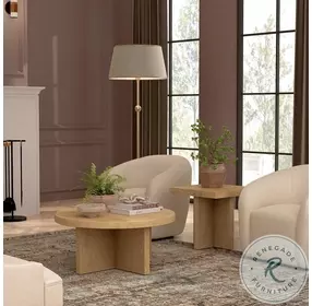 Donte Natural Round Coffee Table