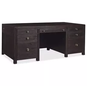 Driftwood Dark Brown 72" Executive Desk