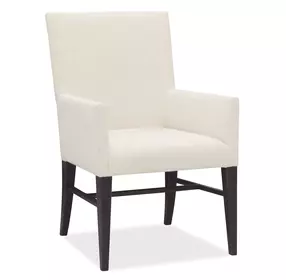Driftwood Beige and Black Upholstered Arm Chair