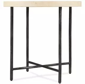 Timberline Beige And Gray Large Round Side Table