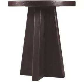 Driftwood Black Round End Table