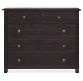 Driftwood Black 5 Drawer Chest