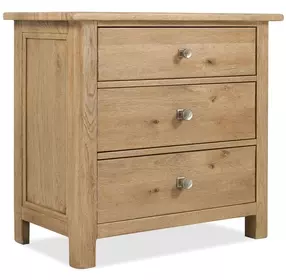 Timberline Light Brown 3 Drawer Nightstand with USB Charging