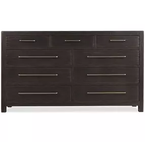 Driftwood Black 9 Drawer Dresser