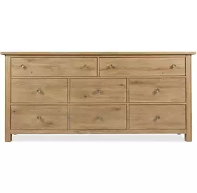 Driftwood Light Brown 8 Drawer Dresser
