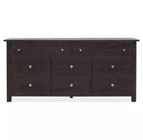 Driftwood Black 8 Drawer Dresser