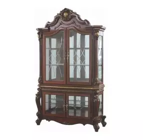 Picardy Honey Oak 4 Door Curio Cabinet with LED