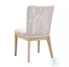 Mesh White Speckle Performance Fabric Dining Chair Set Of 2