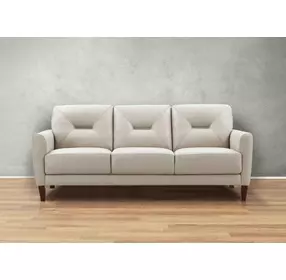 Elowen Vanilla Leather 80" Sofa
